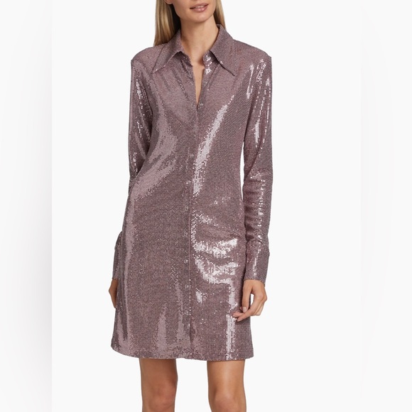 Dodo Bar Or Dany Sequin Shirtdress NWT - Picture 1 of 15